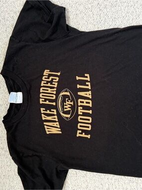 Kids size medium Wake Forest Football Black Graphic Tee